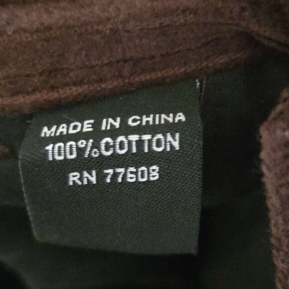 J. Peterman 6 Whale Chocolate Brown Wide Whale Pleated Front Pants Size 4 - Picture 5 of 5